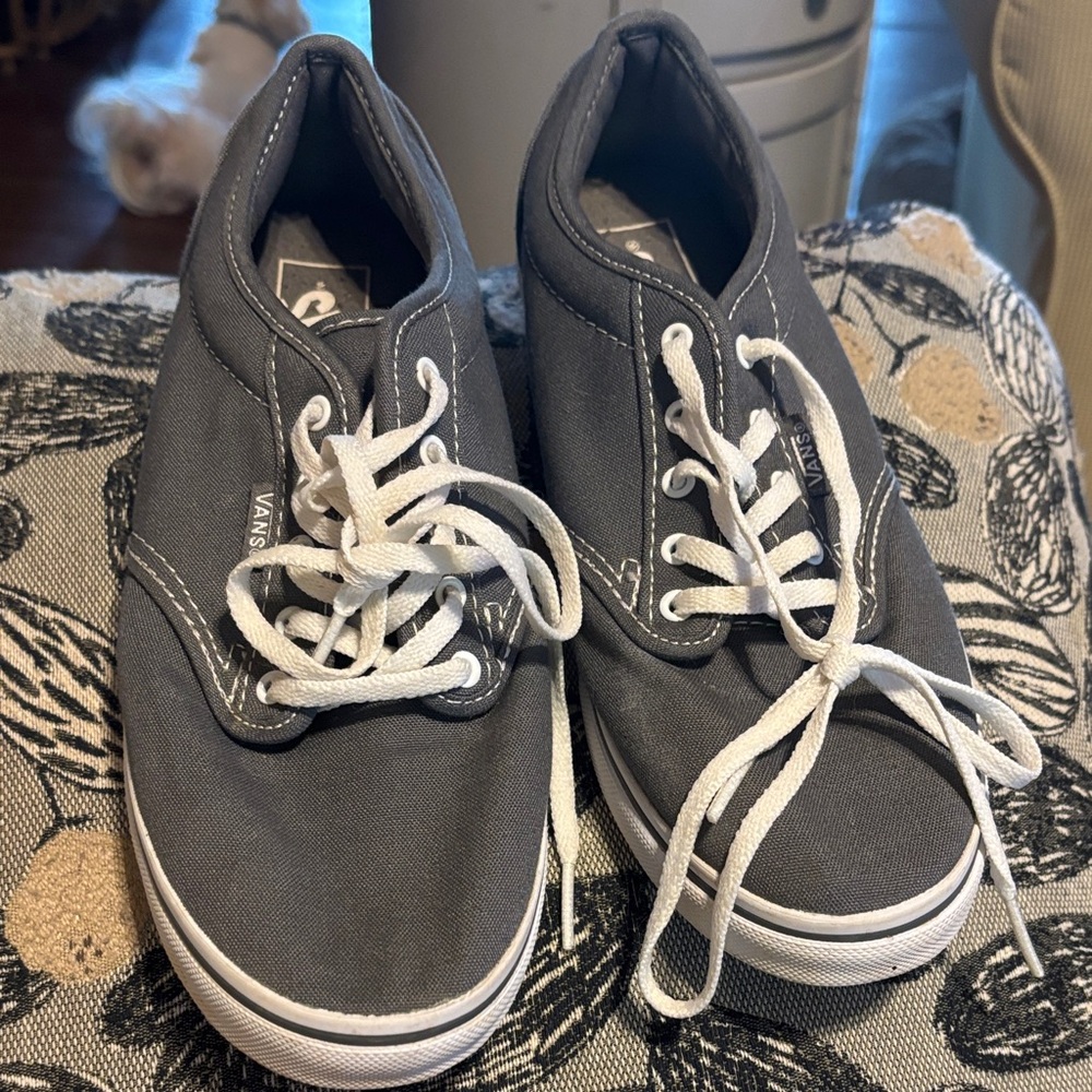 Vans Charcoal Canvas Shoes, size 7.5